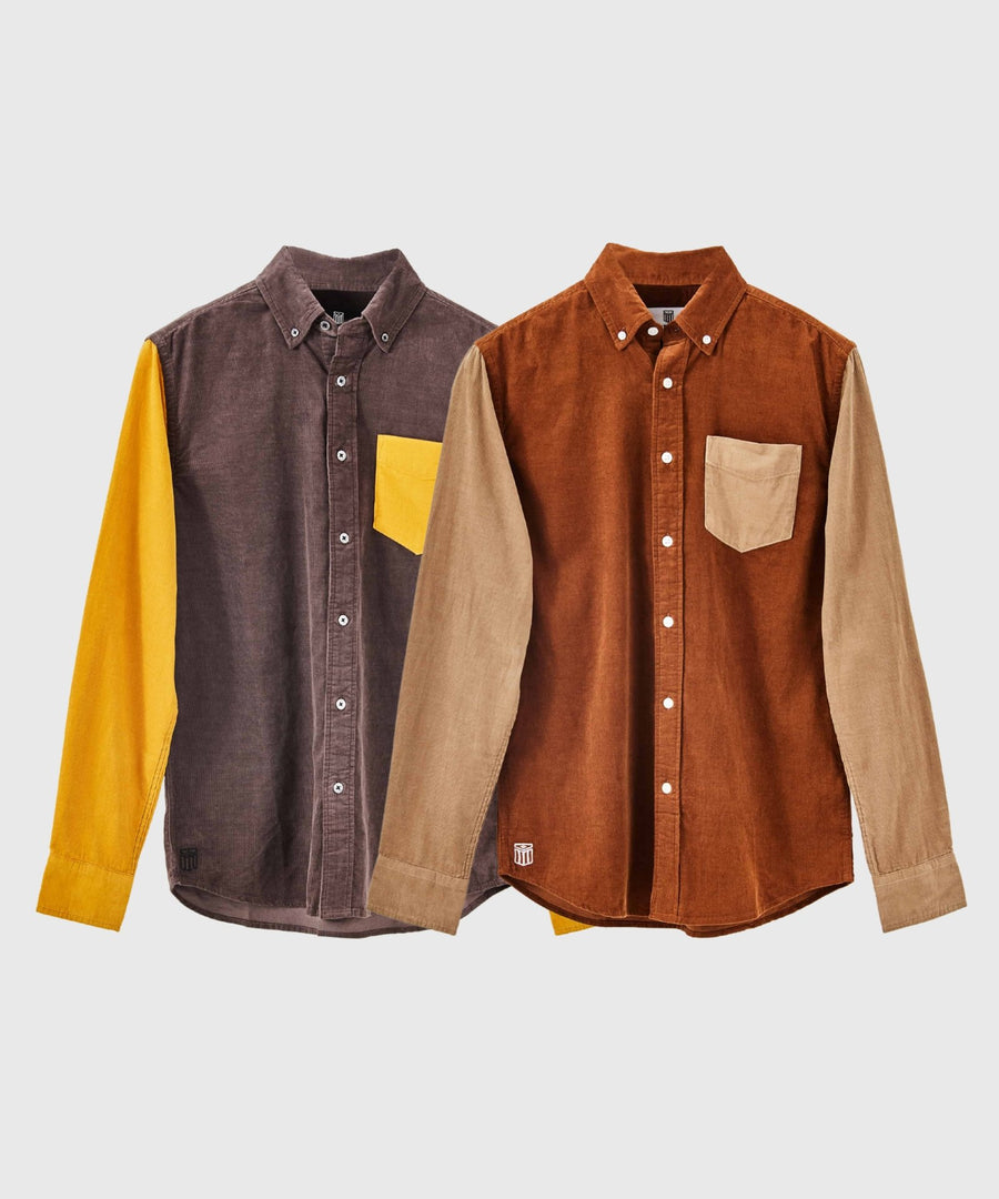 The C/B Shirts 2-Pack | Shadow/Ginger + Pecan/Taupe - Cordurry