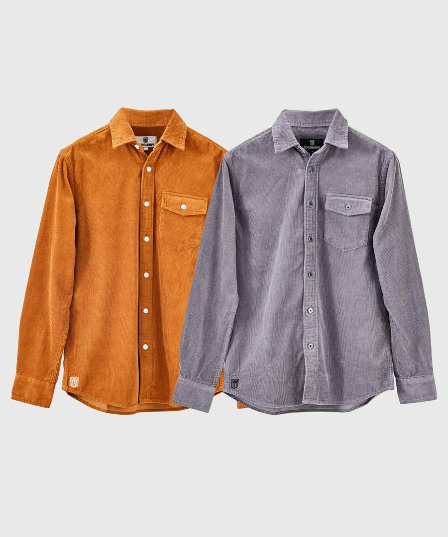 The Overshirts 2-Pack | Caramel + Charcoal - Cordurry