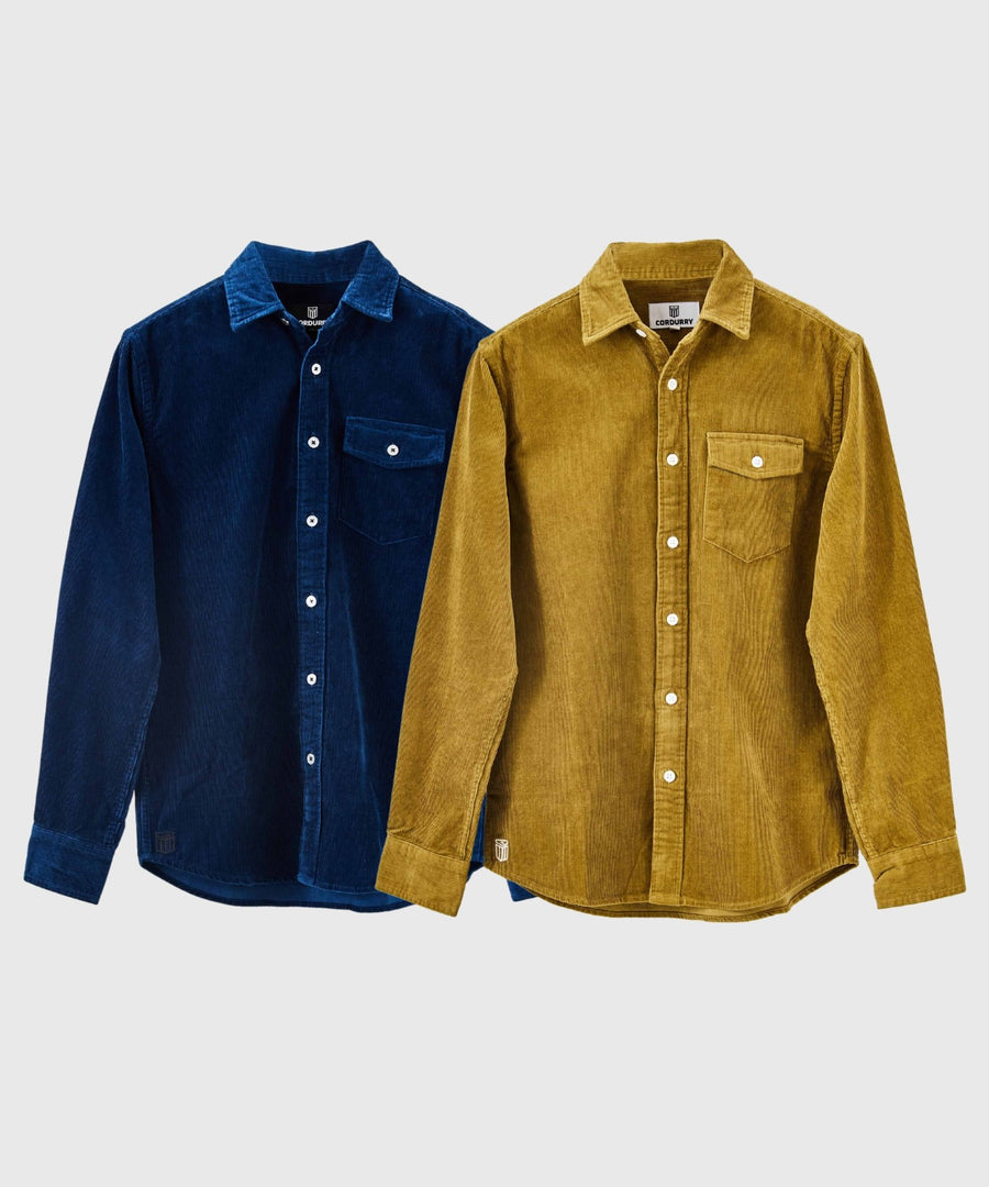 The Overshirts 2-Pack | Pacific Blue + Olive - Cordurry